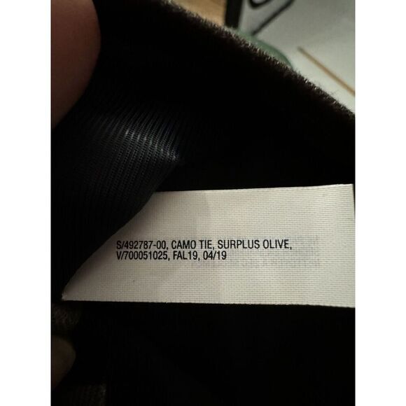 Banana Republic Tie Camo Surplus Olive Green Black Cotton Skinny Necktie - Picture 9 of 9